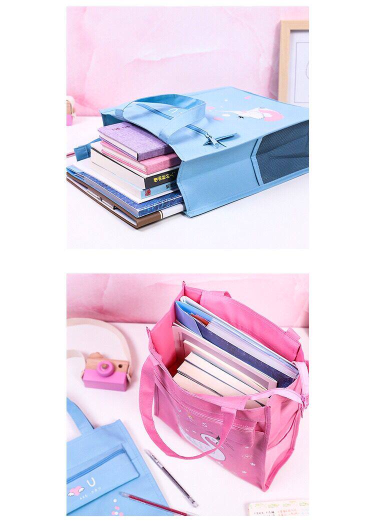 Исправлению сумки 小学生补习袋补课包 手提袋大号美术袋儿童礼品拎书包定制印logo