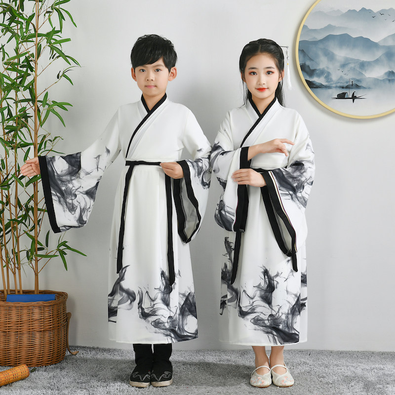 Children's Children's Performance Clothing Kindergarten Di Zi Gui Ancient Costume Children's Hanfu Guoxue Suit Three Character Classic Performance Clothing