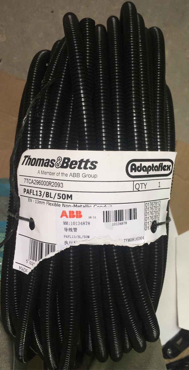 High quality imported corrugated pipe ABB Tonbai PAFL16 GR bending wire pipe 13 16 21