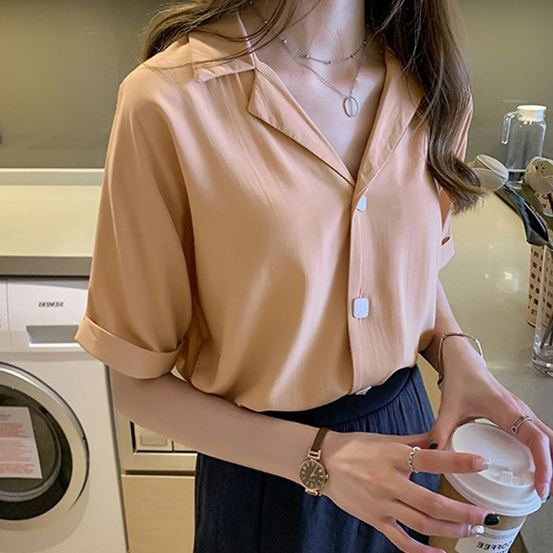 Plus fat big size summer fat sister shirt women's short-sleeved design niche top loose thin shirt 200 catties