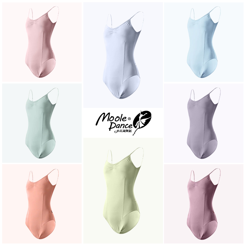 リトルジャスミン バレエトレーニングスーツ 女の子用 ハイヒップ アート試験用ボディスーツ サスペンダー ワンピースダンススーツ 大人用体操着