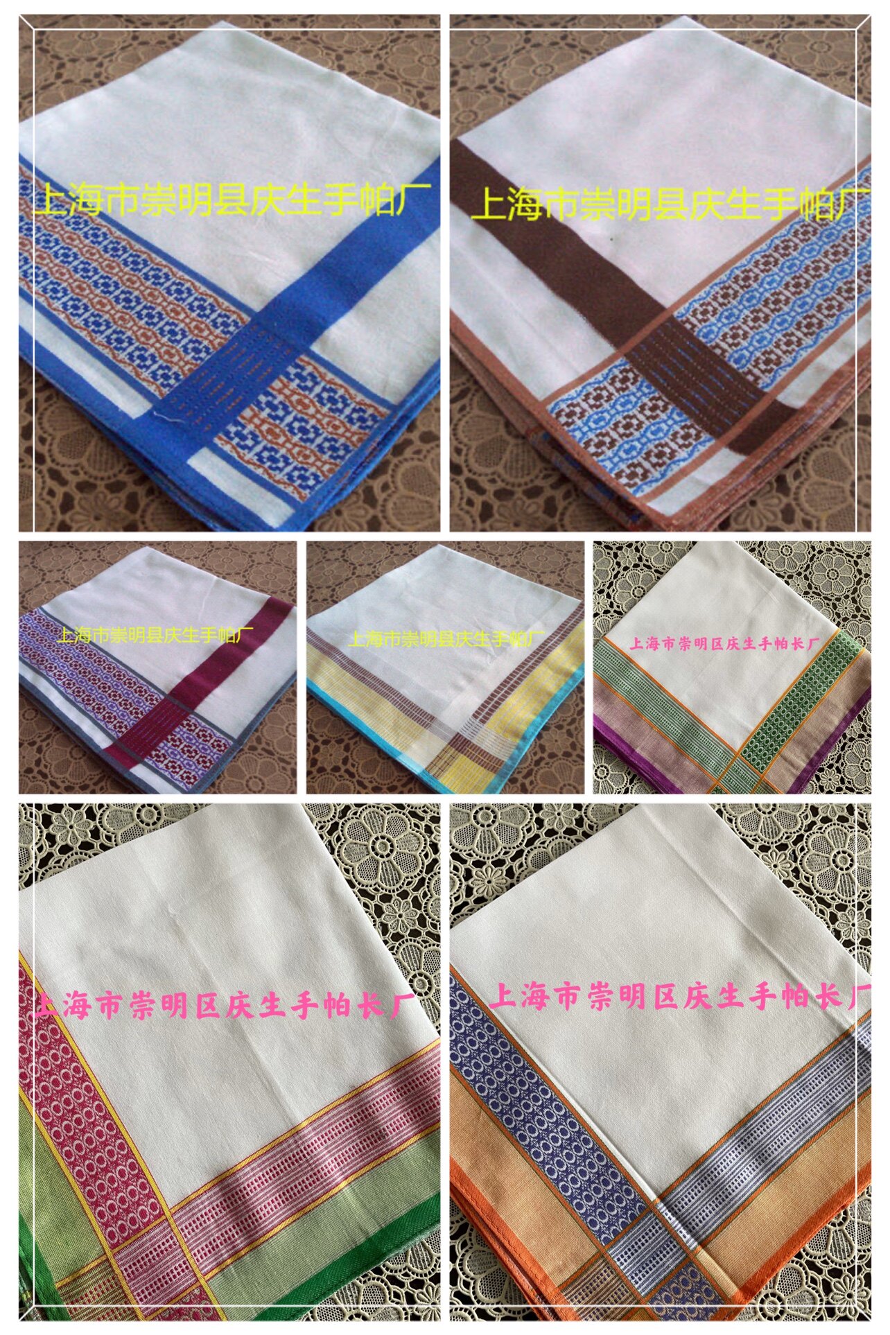 Various styles of women's handkerchiefs handkerchiefs exported to Europe and the United States cotton foreign trade satin striped jacquard high-quality high-density handkerchiefs