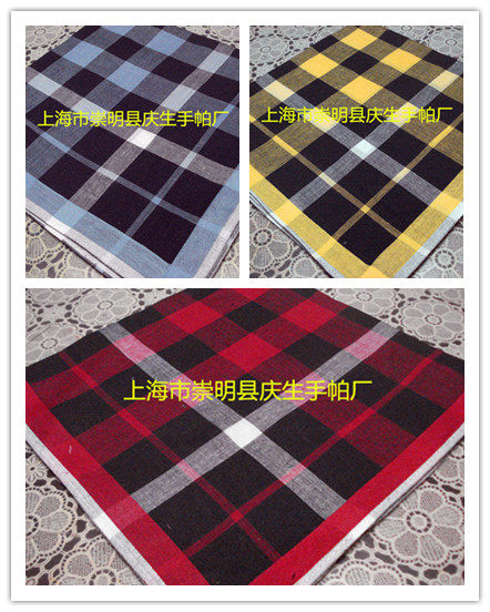 Men's and women's handkerchief handkerchief export foreign trade cotton color lattice handkerchief handkerchief high-grade handkerchief manufacturers