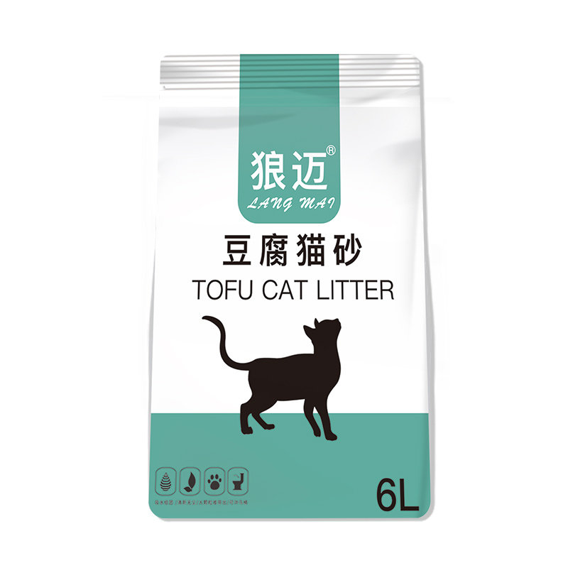 Tofu cat sand 6L tofu sand deodorant dust-free cat sand tofu sand residue full 10 kg 20 catty of kittens