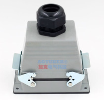 HDC-HE-048-2 Exit Wire Heavy Duty Connector Rectangular Socket 48 Core 16A Airline Socket