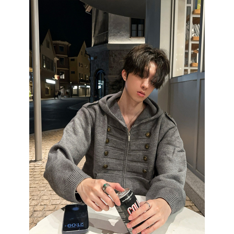 Dig1 Club【Royal Palace】Retro Style Napoleon Hooded Knitwear for Men and Women, Versatile Sweater for Autumn and Winter Dig1 Club【Royal Palace】Retro Style Napoleon Hooded Knitwear for Men and Women, Versatile Sweater for Autumn and Winter