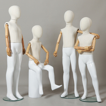 Cloth-wrapped childrens model props full body sitting model window childrens clothing store display stand dummy child model stand
