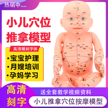 Pediatric Pushback Full Soft Glue Model Month Sister-in-law Training With Acupoint Massage Teaching Human Body Meridians Simulation Baby Doll