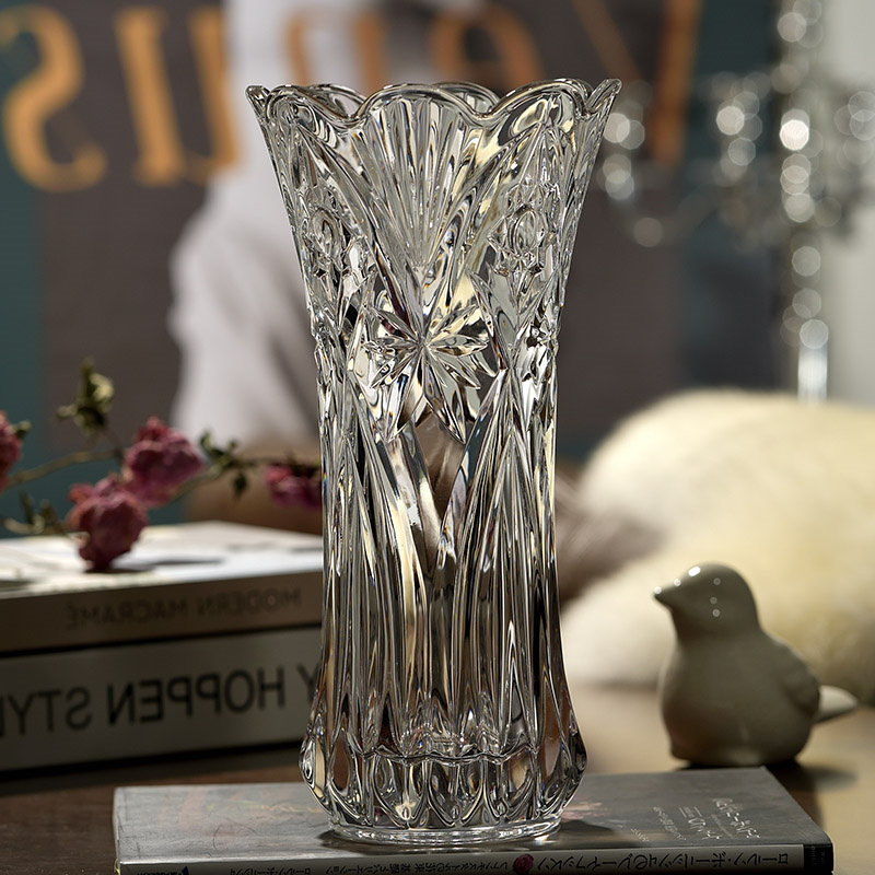 European-style glass vase 25 lily rose tulip flowers gypsophila forget-me-not drying flower 30 cm 35