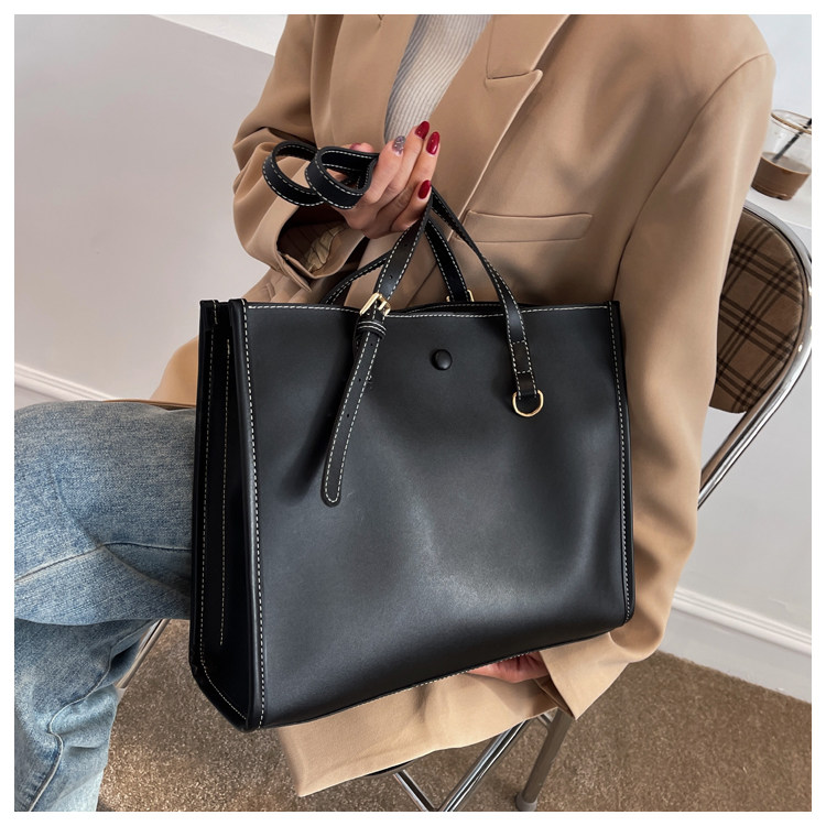 Women's Designer Tote Bag With Textured Pu Leather Shoulder Strap_voghion.com