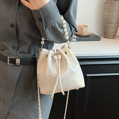 Летняя сумка через плечо, сумка на одно плечо, китайский стиль, с вышивкой, изысканный стиль