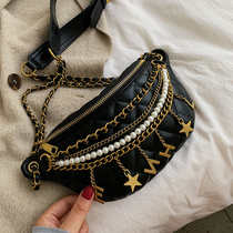 Small fragrant wind ringge bag female 2021 New Korean fashion versatile foreign style texture chain shoulder cross body chest bag