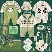 Cadeau de pleine lune pour bébé coffret cadeau de réunion pour nouveau-né vêtements costume pour garçon de 0 à 3 mois 100 jours un an printemps