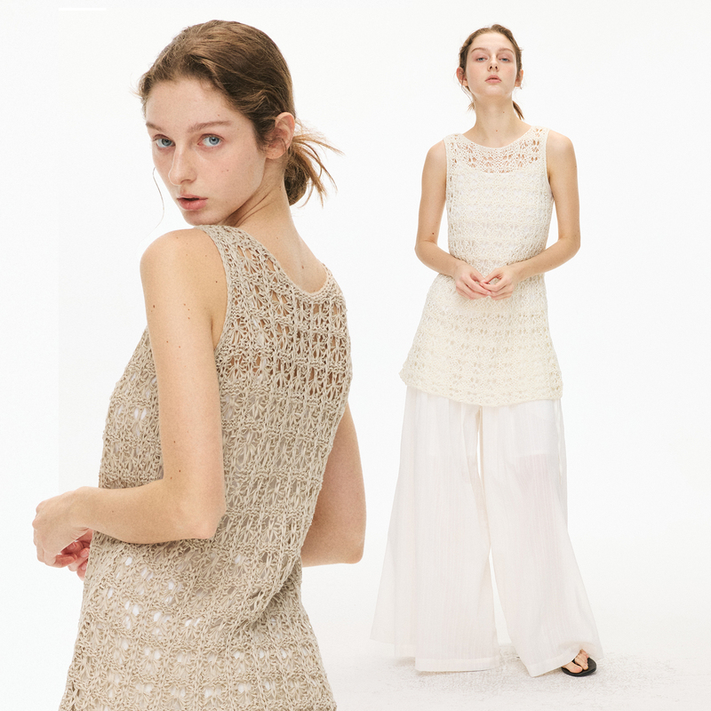 Southpaw Studio Vest Dress Top for Women, Summer Hollow Crochet Knit Vest Dress Top Southpaw Studio Vest Dress Top for Women, Summer Hollow Crochet Knit Vest Dress Top