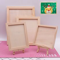 Ultra light stone plastic light clay handmade diy relief clay wooden frame clay snow photo frame display stand