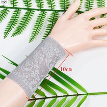 Jewelry wrist set fashion thin girl silk wrist Elastic ice silk cover scar tattoo lace half finger gloves