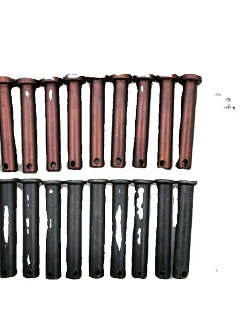 Tractor Drive Shaft Pin, Rotary Tiller Universal Joint Pin, Spline Shaft Steel Pin, Grade 12.9, 14*80 Red Steel Pin