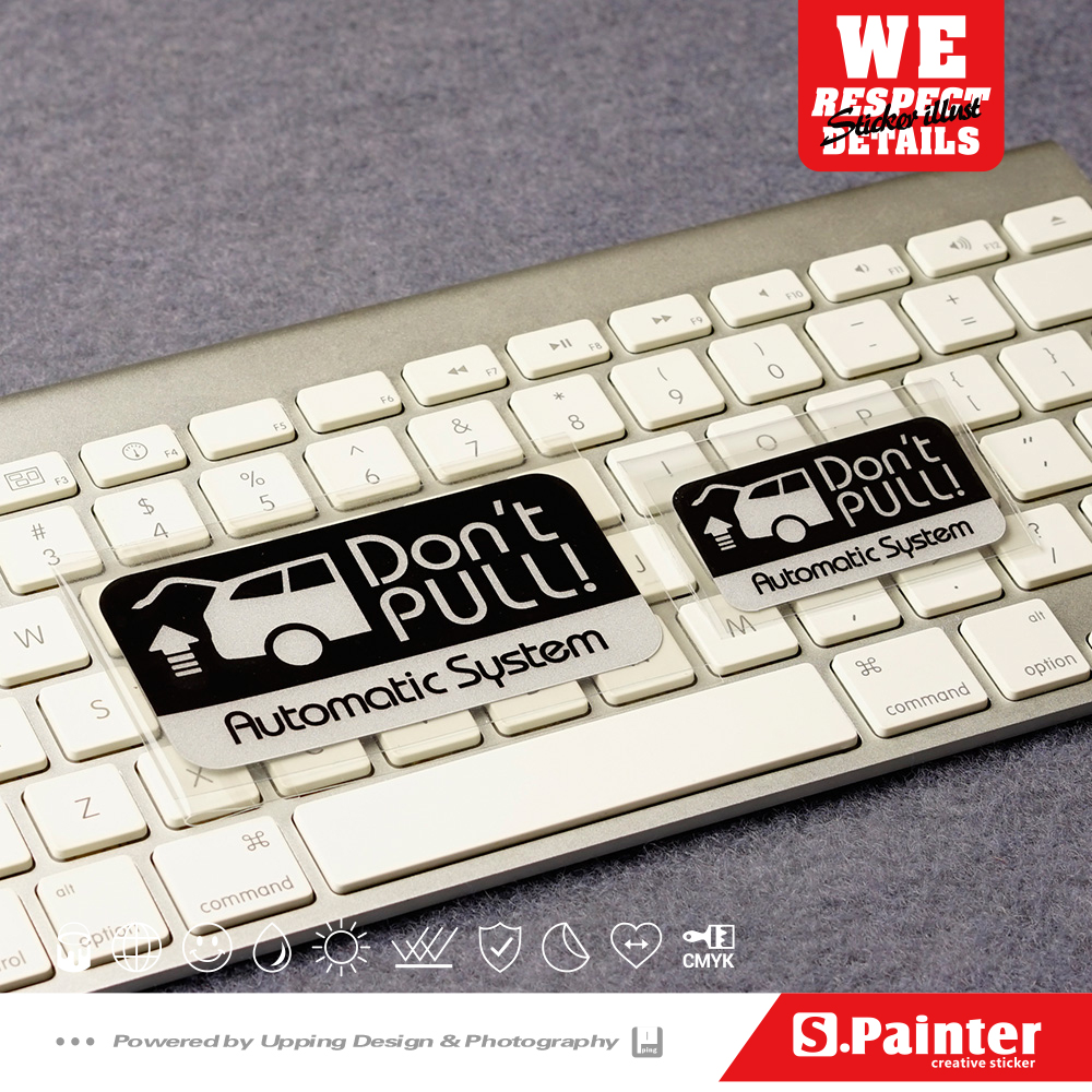 S P sticker agency automatic tailgate sticker Lifting door Please do not pull the car sticker Be careful to touch the tip reflective patch
