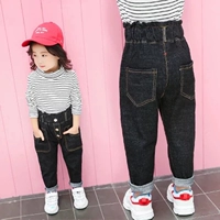 Quần jeans nữ 2018 xuân hè mới phiên bản Hàn Quốc của quần bé gái ngoại quốc trẻ em quần ống rộng bình thường chân váy trẻ em