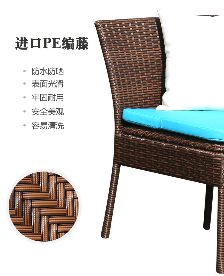 Ngoài trời ban công vườn ghế wicker năm mảnh vườn mây đồ nội thất giả mây bàn ăn bàn tròn giải trí ghế