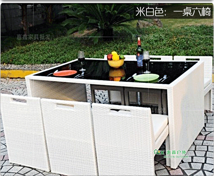 Nội thất sáng tạo bàn ghế mây năm mảnh kết hợp ban công giải trí bàn ghế sân vườn thanh mây ngoài trời wicker ghế ngoài trời bàn cafe ngoài trời