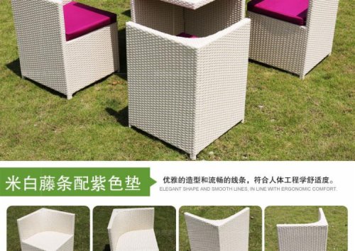 Bàn ghế ban công ghế mây ghế mây đồ gỗ ngoài trời sáng tạo bàn ghế năm bộ bàn ghế ngoài trời giải trí bàn ghế kết hợp ghế ban công nhỏ