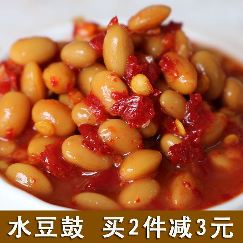 Guizhou specialty water bean drum farm homemade salty bean food stinky soy bean hot and sour spicy noodle dish 210g 1 bottle