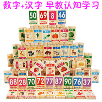 2-3-4 years old children early teaching aids Digital fruit Animal cognition Dominoes Building blocks intellectual toys