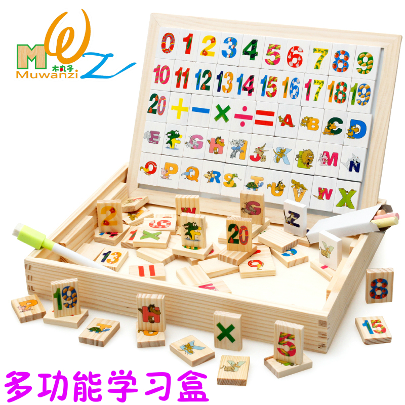 Domino Digital Learning Box Writing Board Children's Magnetic Drawing Board Baby Blackboard Early Education Teaching Aids Intellectual Toys