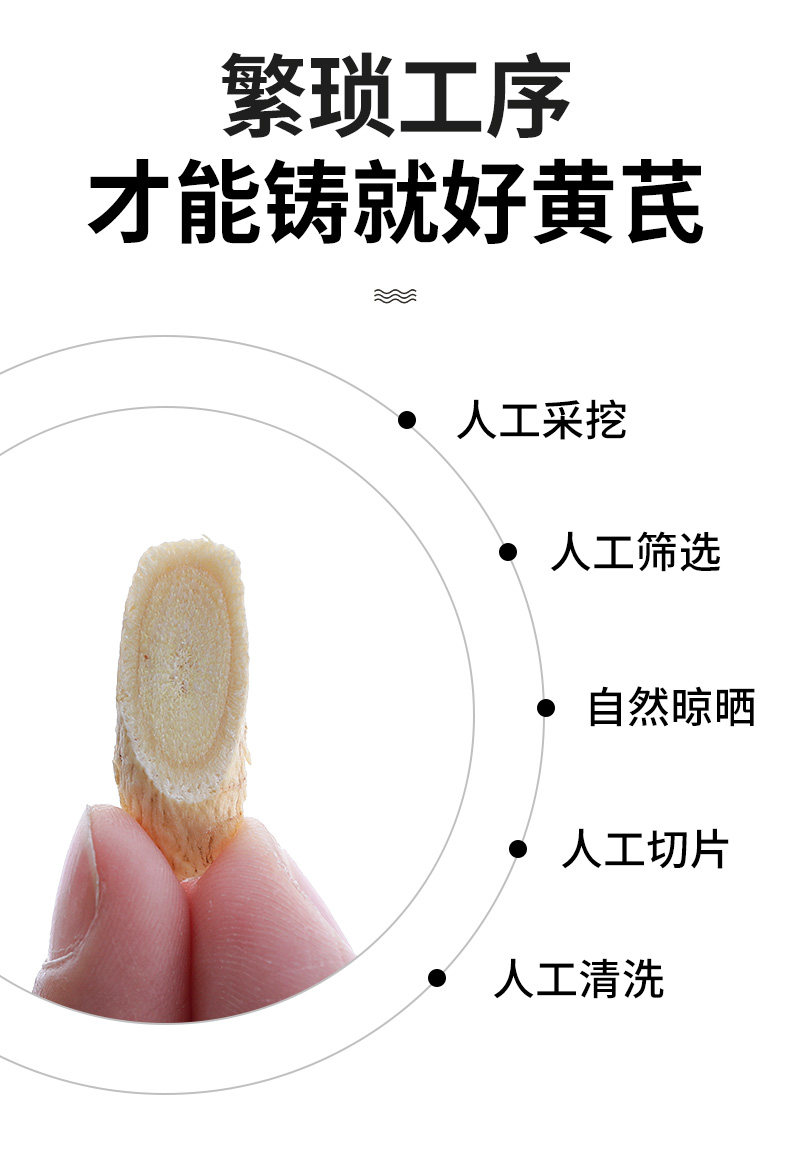 修正 特级甘肃黄芪切片 60g 图2