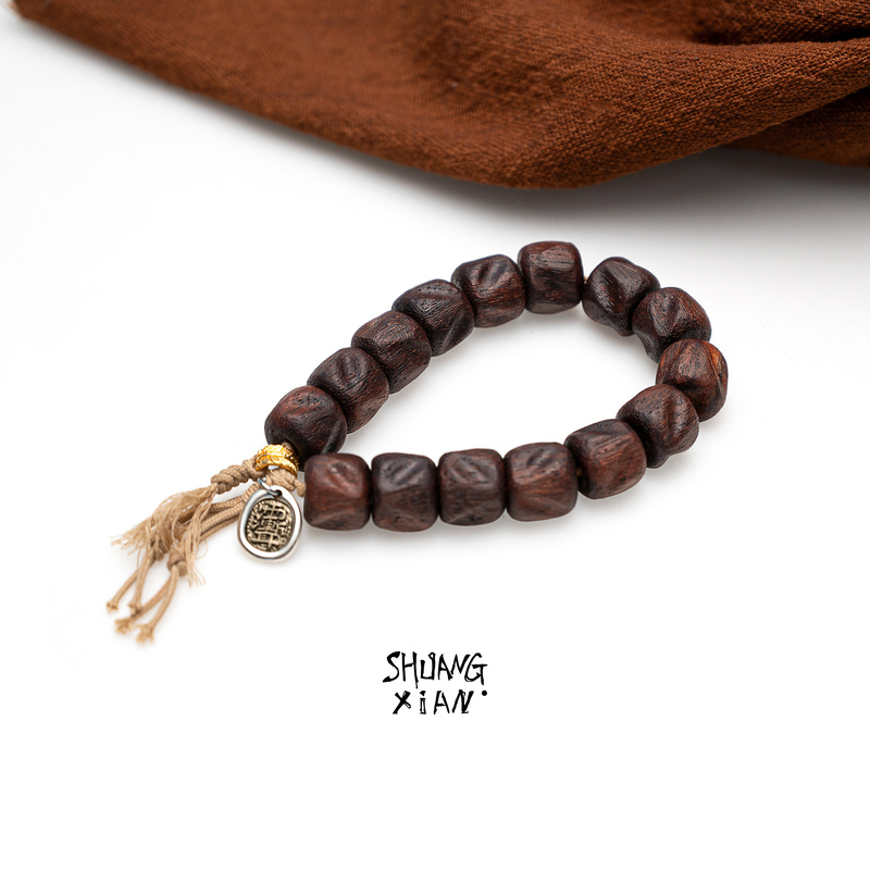Shanxian'Ancient Tibet' Handmade Tibetan Collection Grade Jangzhen Incense Style Handheld Bracelet Niche Original Prayer Beads