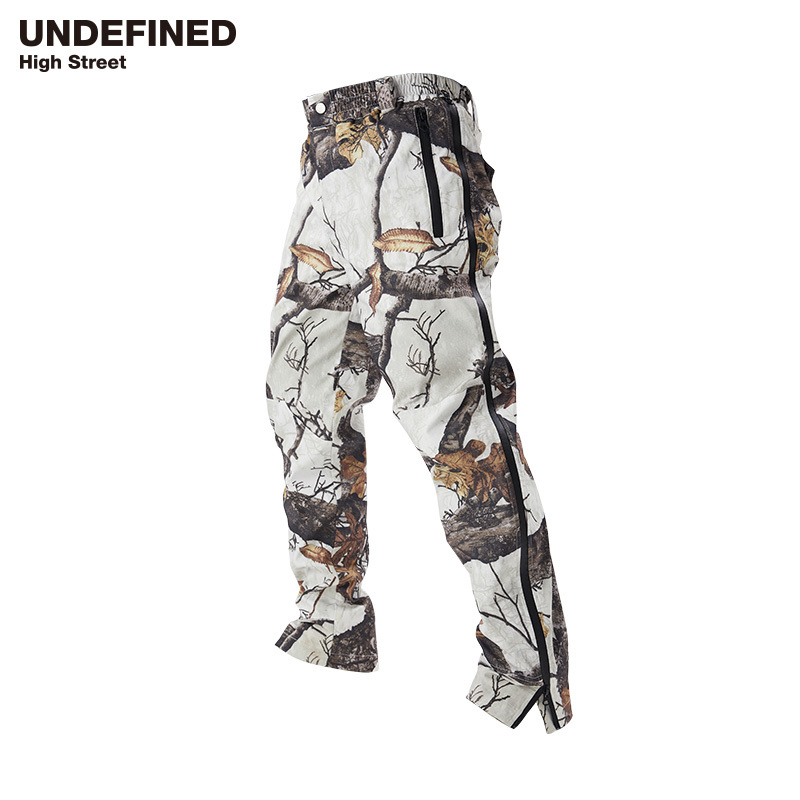 Undefined Autumn and Winter Outdoor Hiking Water-Repellent Dead Leaf Camouflage Side Zipper Double-Layer Fabric Softshell Pants