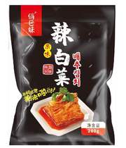 Pretty girl fruit flavor Korean spicy cabbage Korean kimchi Korean kimchi North Yanbian rice Pickles 200g * 8 bags