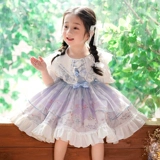 Дисней, летнее платье, оригинальный наряд маленькой принцессы, летняя юбка на девочку, стиль Лолита