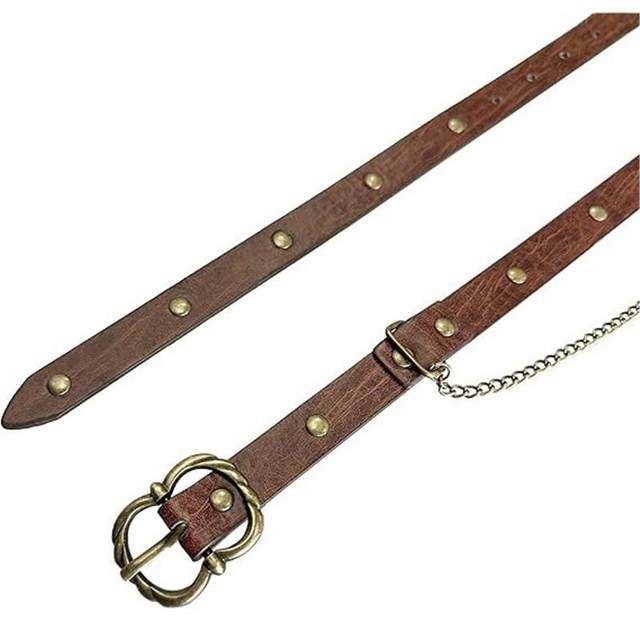 Retro Waistband Viking Pirate 2-Piece Set Multi-Layer Body Chain Belt Punk Cosplay for Men and Women