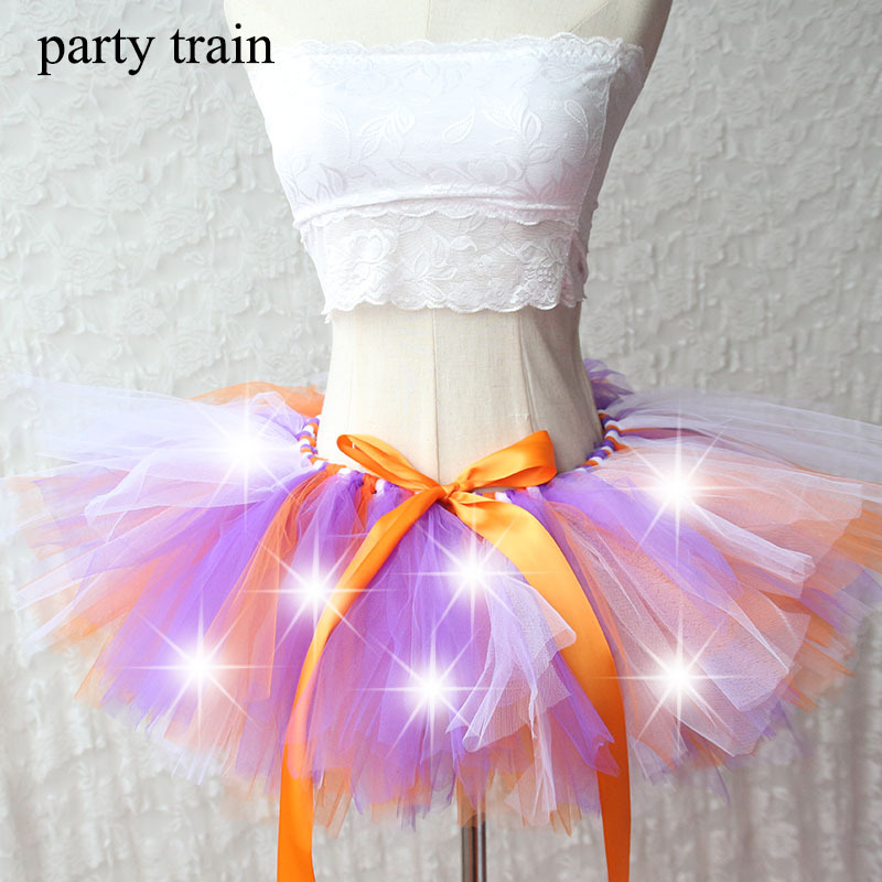 Hand choreography with lamp luminescence LED mesh dress Skirt Dance Performance Dress Luminous Dress Tutu Dress Collar Dance Color Short Dress