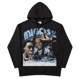 Hiphop Hiphop Hiphop Hiphop Retro Migos Rap Vintage Winter плюс бархатный капюшон с печено