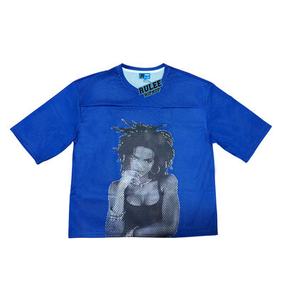 RULEE Black Fear Lauryn Hill Lauren Hill Mesh breathable singer short-sleeved hip-hop T-shirt retro