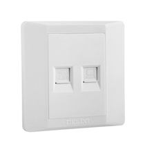 Delixi 86 wall switch socket CD210 Q86T2T8 phone computer socket telephone network panel