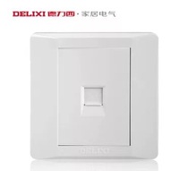 Delixi 86 wall switch socket CD210 Q86T2 telephone socket a two-core telephone socket