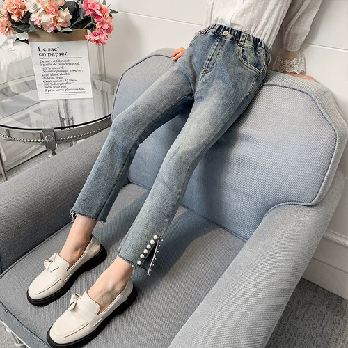 Джинсы, осенние штаны, эластичные штаны-клёш, осеннее термобелье, коллекция 2021, подходит для подростков