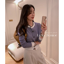 LICKYSENIOR self-leaving ~ Yuan Ying knit cardiovert woman 2024 new wearing style thin jacket jacket