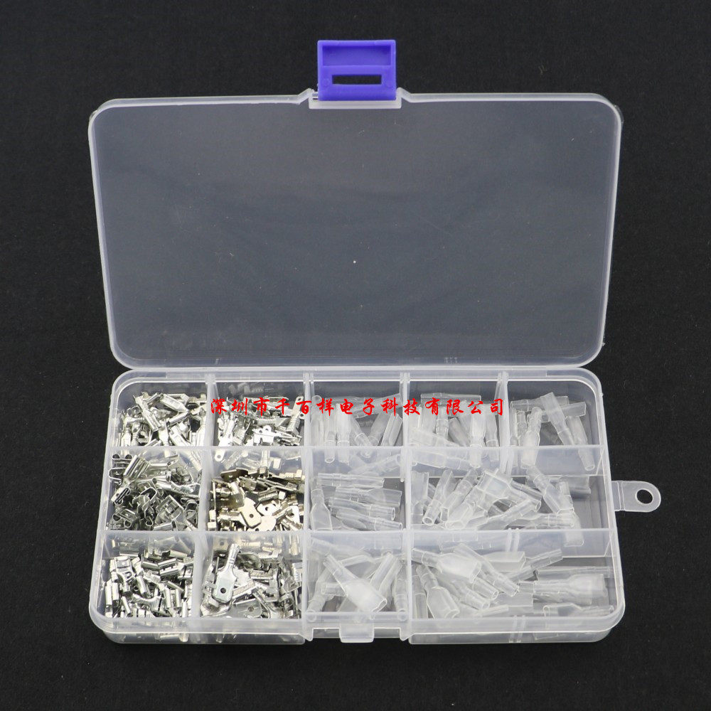 270 Cold Pressed Terminals Suit 6 3 4 8 2 8 inserted spring inserts Gum Cover Male Butt Terminal Suit-Taobao