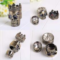 skull shape herb weed tobacco grinder muller crusher storage