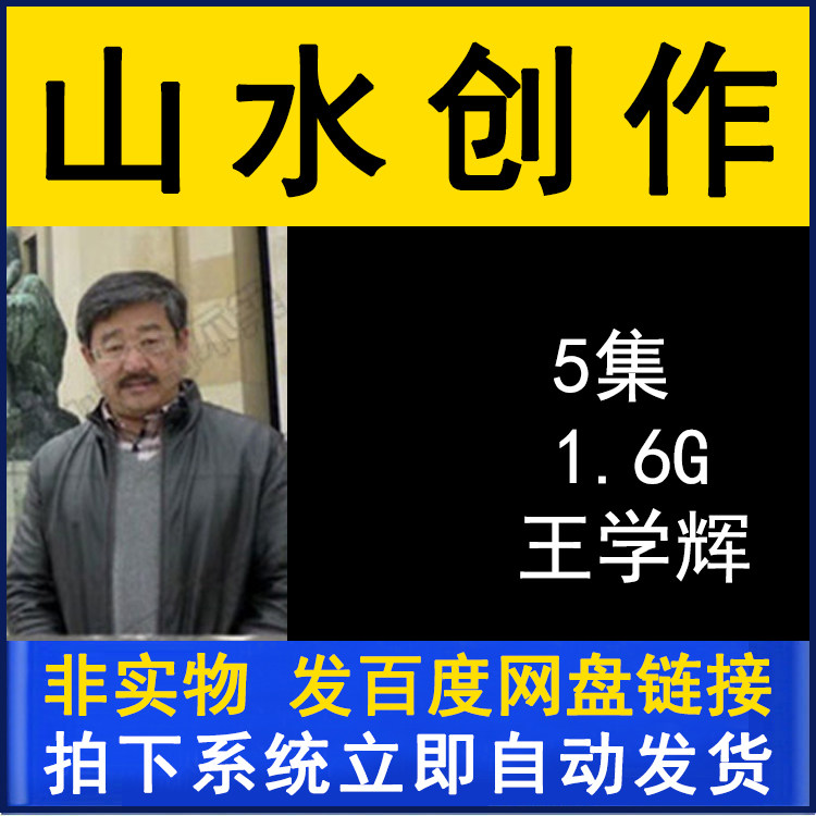 Wang Xuehui Landscape Country Painting and Creative Explaining Demonstration Teaching Film Tutorial 5 Lecture Work Pen with Flower Bird Color Powder