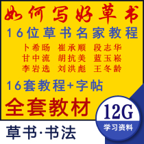 Cursive Calligraphy video tutorial Liu Hongbiao Liu Zhenqing Wang Dongling Buxian Gan Zhongliu Cui Chengshun Video Lecture