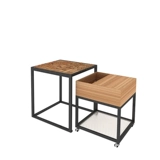 Шахматные таблицы и комбинация стул Двойной шахматной доски Двойной и маленькой настройки партии журнального столика