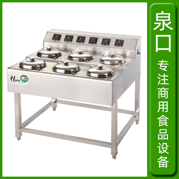 New fully automatic intelligent digital claypot rice machine single-layer double-row 6-head electric heating claypot stove casserole rice clay pot