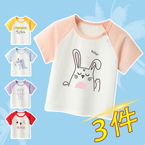 Girl Short Sleeve T-shirt Girl Child White Blouse Baby Boy Pure Cotton Baby Half Sleeve 3 Year Old Knitwear Air Summer Dress