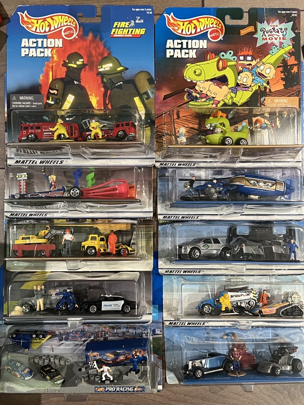 Hot Wheels Figures Scene Action Pack Racing Car Fire Truck Police Car Construction Vehicle Money Transport Vehicle